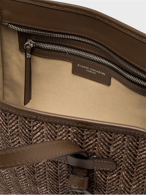 Borsa a tracolla Miss Marcella 32 in paglia e suede GIANNI CHIARINI MARCELLA | BS9762MDNCHOCO